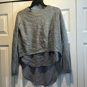 Gray high low sweater